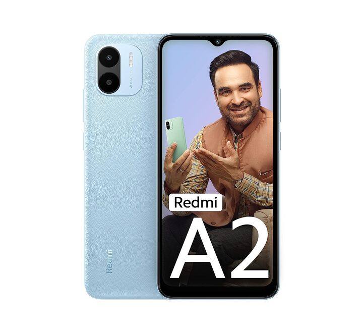 Redmi A2 (Aqua Blue 2GB RAM 32GB Storage) | Powerful Octa Core G36 Processor | Upto 7GB RAM | Large 16.5 cm HD+ Display with Massive 5000mAh Battery | 2 Years Warranty (A2 2+32GB A/BLUE)